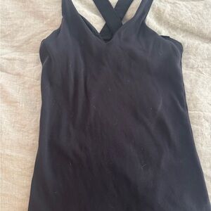 ALO Yoga Black cross back top medium VGUC